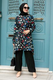 Black Hijab Suit Dress 51850S - 1