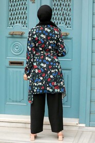 Black Hijab Suit Dress 51850S - 2