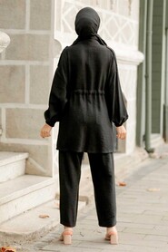Black Hijab Suit Dress 51920S - 3