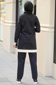 Black Hijab Suit Dress 5587S - 2