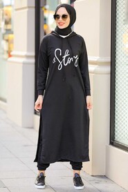 Black Hijab Suit Dress 56002S - 1