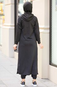 Black Hijab Suit Dress 56002S - 2