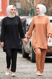 Black Hijab Suit Dress 5617S - 3
