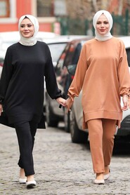 Black Hijab Suit Dress 5617S - 4
