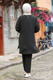 Black Hijab Suit Dress 5617S - 8