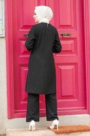 Black Hijab Suit Dress 5625S - 2