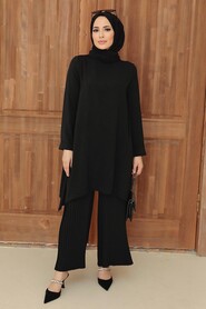 Black Hijab Suit Dress 5715S - 2