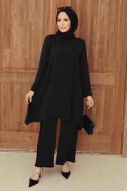 Black Hijab Suit Dress 5715S - 1