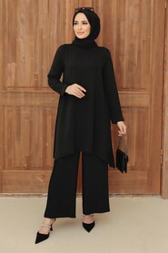 Black Hijab Suit Dress 5715S - 3