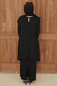 Black Hijab Suit Dress 5715S - 4