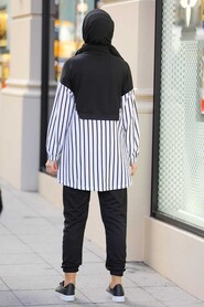 Black Hijab Suit Dress 6920S - 4
