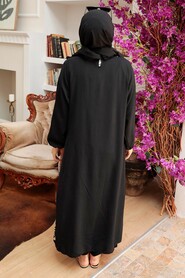 Black Hijab Suit Dress 7686S - 4