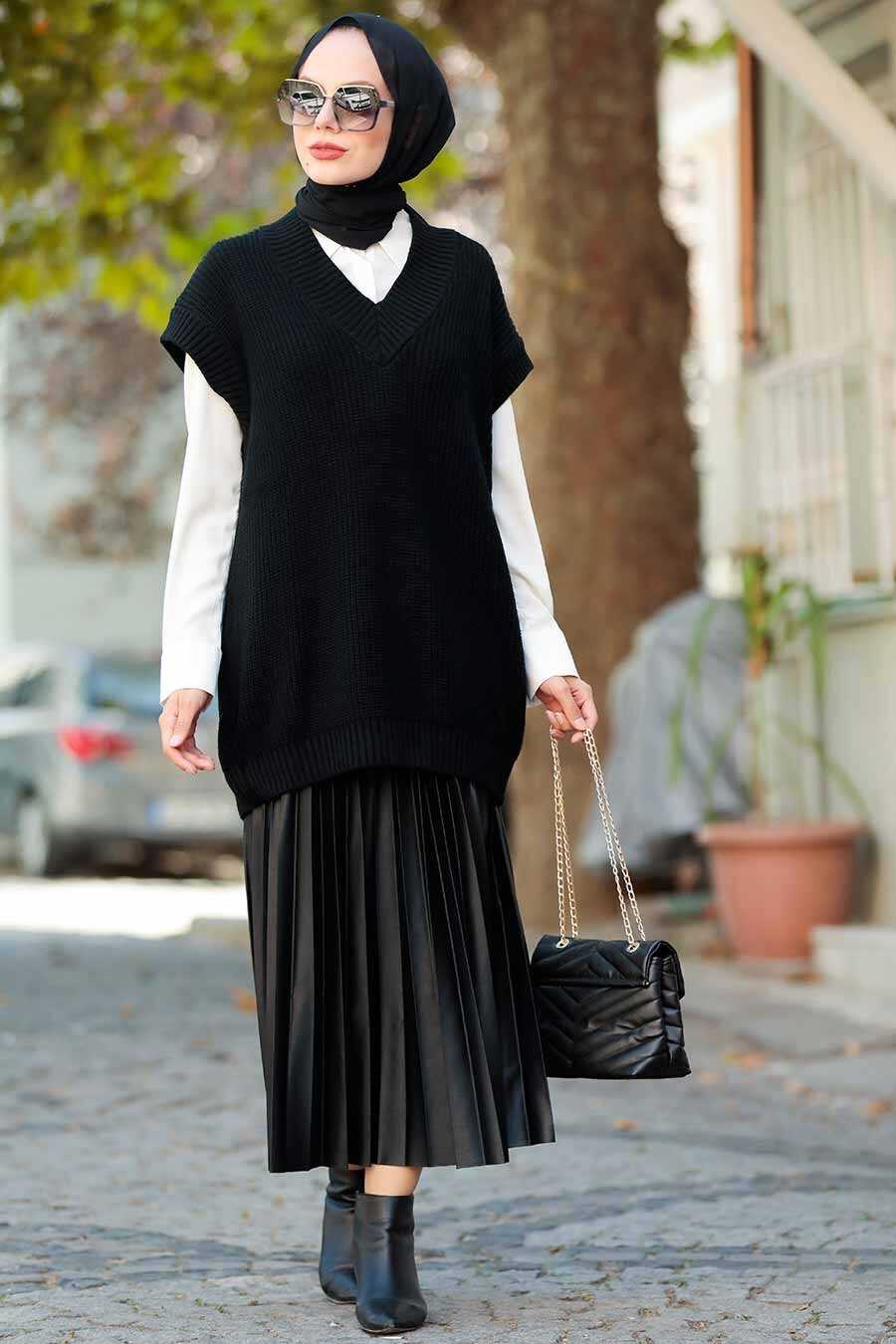 Black Hijab Sweater 4786S