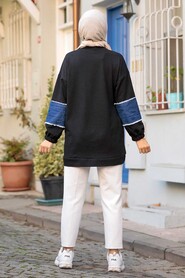 Black Hijab Sweatshirt 2382S - 3