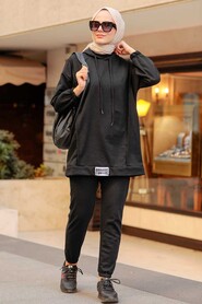 Black Hijab Sweatshirt 2395S - 1