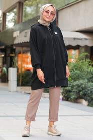 Black Hijab Sweatshirt 6165S - 1