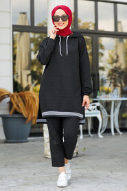 Black Hijab Sweatshirt & Tunic 40231S - 1