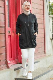 Black Hijab Sweatshirt & Tunic 4135S - 1