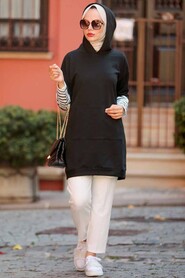 Black Hijab Sweatshirt & Tunic 4212S - 1
