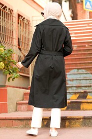 Black Hijab Trenchcoat 8919S - 2