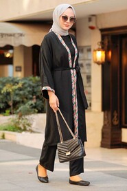 Black Hijab Triple Suit 51910S - 1