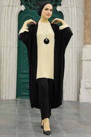Black Hijab Triple Suit 52261S - 3