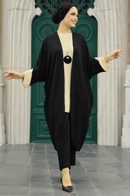 Black Hijab Triple Suit 52261S - 1