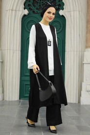 Black Hijab Triple Suit 52341S - 1