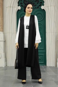 Black Hijab Triple Suit 52341S - 2