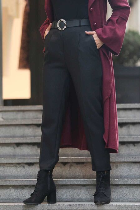 Black Hijab Trousers 10620S - NEVA STYLE