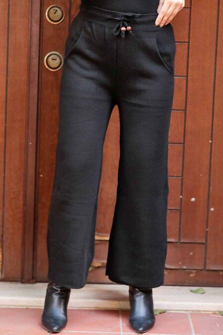 Black Hijab Trousers 3107S - NEVA STYLE