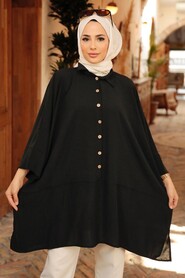Black Hijab Tunic 1092S - 1