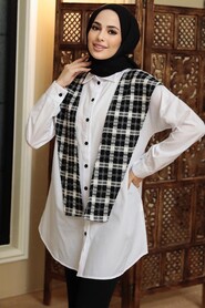 Black Hijab Tunic 1107S - 1