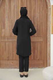 Black Hijab Tunic 1147S - 2