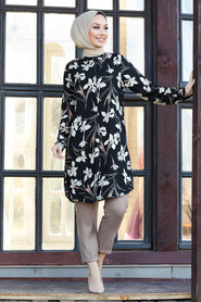 Black Hijab Tunic 11523S - 1
