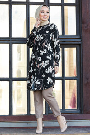 Black Hijab Tunic 11523S - 2