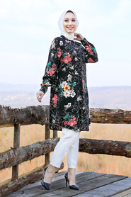 Black Hijab Tunic 11525S - 2