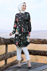 Black Hijab Tunic 11525S - 1