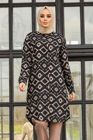 Black Hijab Tunic 11537S - 1