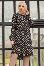 Black Hijab Tunic 11537S - 2