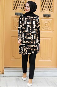 Black Hijab Tunic 11542S - 1