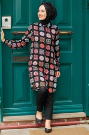 Black Hijab Tunic 11544S - 1