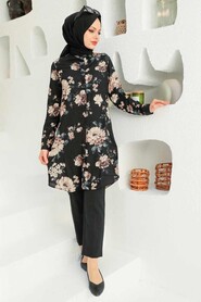 Black Hijab Tunic 11550S - 1