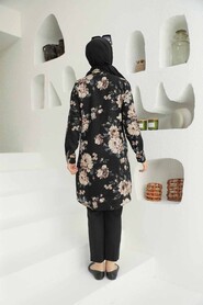 Black Hijab Tunic 11550S - 2