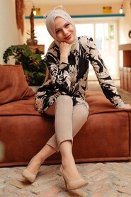 Black Hijab Tunic 11552S - 2