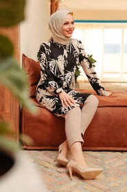 Black Hijab Tunic 11552S - 3