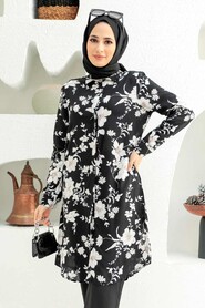 Black Hijab Tunic 11554S - 1