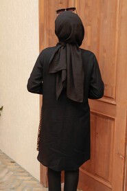 Black Hijab Tunic 11562S - 2