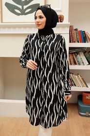 Black Hijab Tunic 11563S - 1