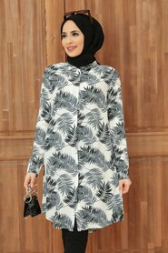 Black Hijab Tunic 11565S - 1
